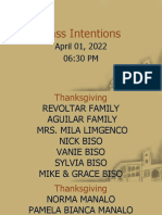 Mass Intention APRIL 01 at 630PM