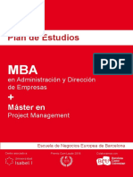 Plan de Estudios - MBA & Master en Project Management