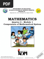 Mathematics: Quarter 3 - Module 1 Components of Mathematical System