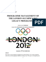 Programme and Strategic Management - Assignment 2 - 7pjmn003w - London Olympics 2012 Legacy Programme