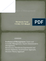 Evolution of Management