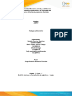 Analisi Teorico y Formulacion de Objetivos y Metas