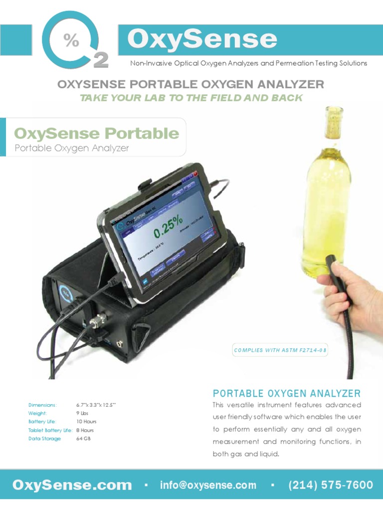 Portable Oxygen Analyzer Overview | PDF | Chemistry