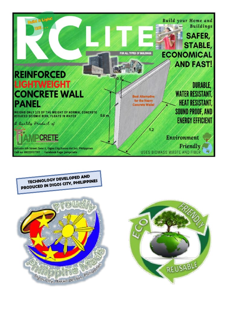 RCLITE Panels Advantages | PDF | Concrete | Wall