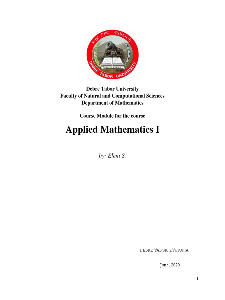 Applied Math - 1 | PDF | Matrix (Mathematics) | Eigenvalues And ...