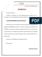 INFORMATIVO - Início Da Reforma Do Salão de Festas A