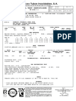 T.T.I. - Tubacex Tubos Inoxidables, S.A.: Mill Test Certificate