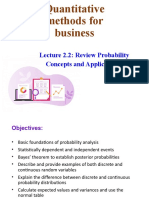 Lecture 2.2 - Chapter 2 - Self-Review - Probability and Application