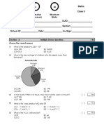 Maths Class 5: Section - A Multiple Choice Questions 7 M Choose The Correct Answer: 1)