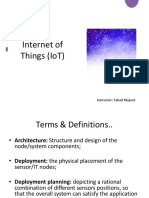 Internet of Things (Iot) : Instructor: Fahad Majeed