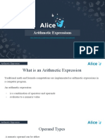 Arithmetic Expressions