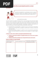 describir personaje segun actuar