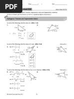 5B Lesson Worksheet 9.0: Pythagoras' Theorem and Trigonometric Ratios (Nos. 1-2) 1. 2