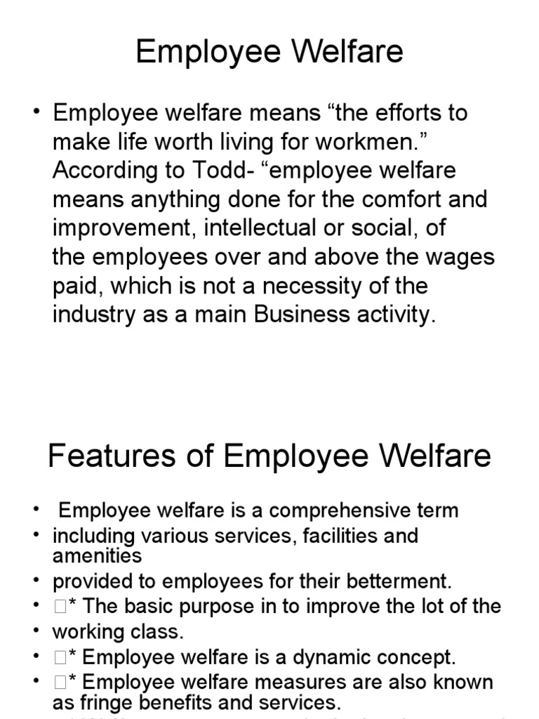 Employee Welfare - VK | PDF | Employment | Welfare