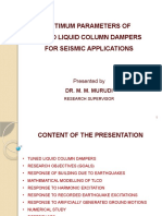 Optimum Parameters of Tuned Liquid Column Dampers For Seismic Applications