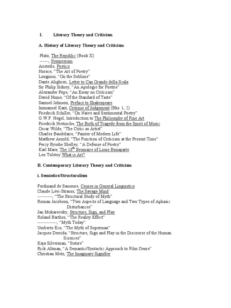 Literary History, Theory and Criticism Postmodernism Theatre