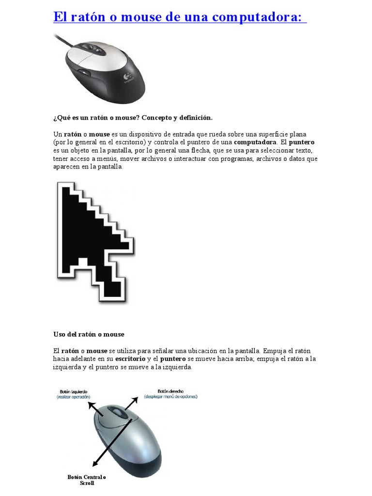 Mouse | PDF | Puntero (Programación de computadora) | Ingeniería ...