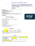 Presenting The Results of A Moderation Analysis: Multiple Regression With Two Moderators