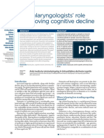 Otolaryngologists' Role in Improving Cognitive Decline.