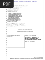 Elon Musk Response - in Re Tesla, Inc. Securities Litigation