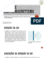 Aplicações da luz: difração, Doppler, fibra ótica