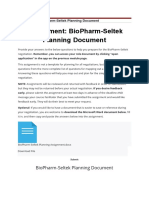 Assignment - BioPharm-Seltek Planning Document MBA Case Studies 8527018189 Naresh