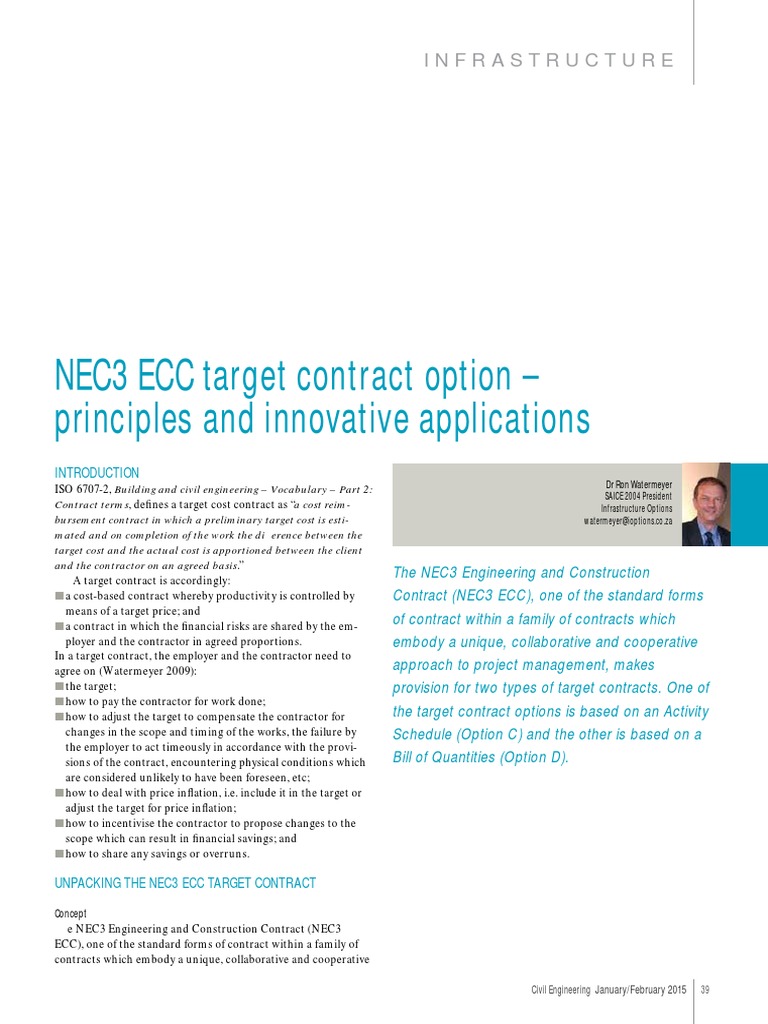 NEC3 Target Contracts Explained | PDF | Employment | Cost