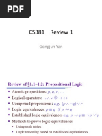 CS381 Review 1: Gongjun Yan