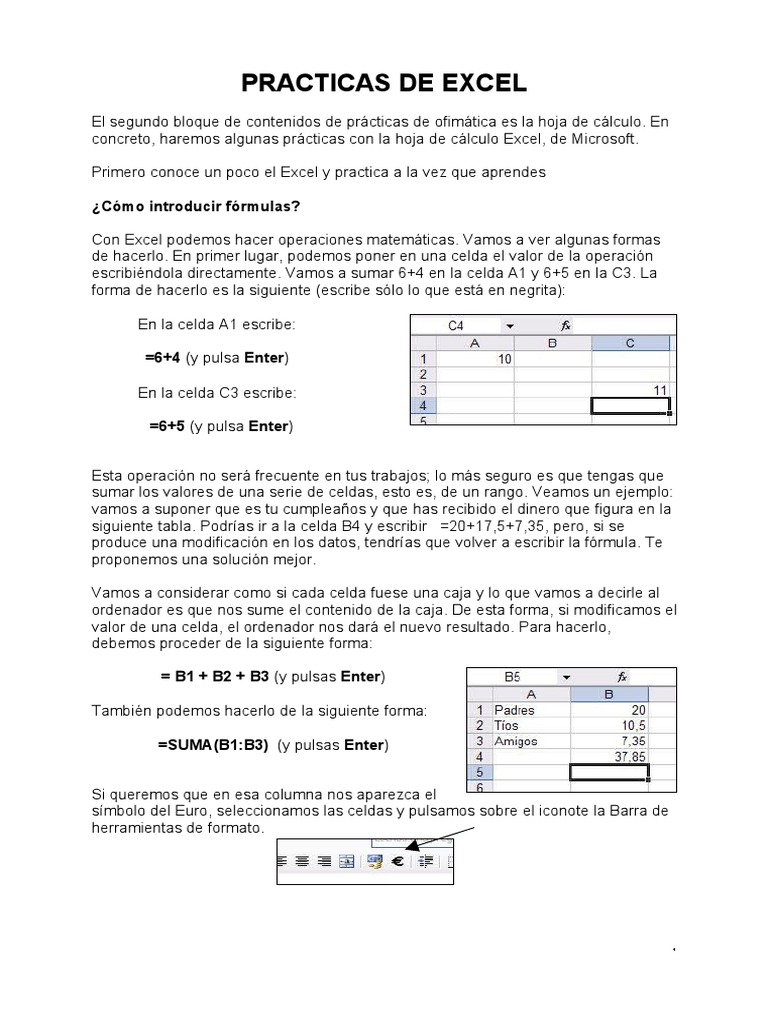 Ejercicios Prácticos de Excel | PDF | Hoja de cálculo | Microsoft Excel