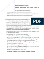 6 Cours Morphosyntaxe S4 FPE 6è séance Les relatives adjectives