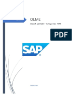 Transação OLME –  Categorias da Classif. Contábil - MM