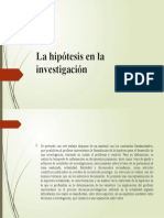 La hipótesis en la investigación