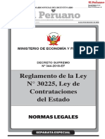 Reglamento de La Ley de Contrataciones Del Estado DS 344 2018 EF