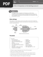 The Effect of Temperature On The Hatching Success of