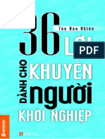 36 Loi Khuyen Danh Cho Nguoi Khoi Nghiep - Ton Dao Nhien