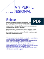 Etica y Perfil Profesional