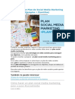 Cómo Crear Un Plan de Social Media Marketing Paso A Paso