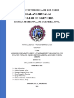 Analisis Comparativo de Un Levantamiento Topografico Con Estacion Total vs. Equipo de Vuelo (Drones) "