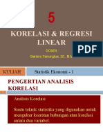 Statistik Ekonomi - 5 - Korelasi Dan Regresi Linear