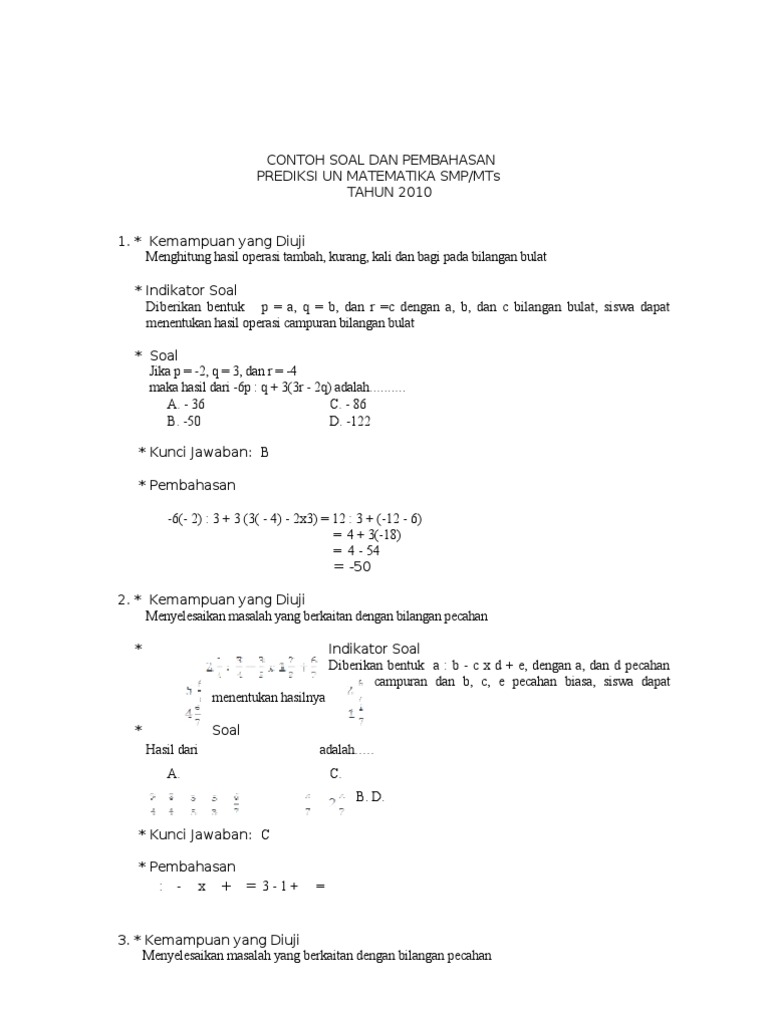 soal Pelajaran sekolah teladan soal matematika kelas  rpp pelajaran matematika kelas 7 bahan bilangan lingkar