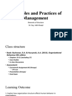 Principles and Practices of Management: Elements of Structure Dr. Eng. Adel Alsaqri