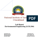 Lab Report Environmental Engineering 2 (CEL304)