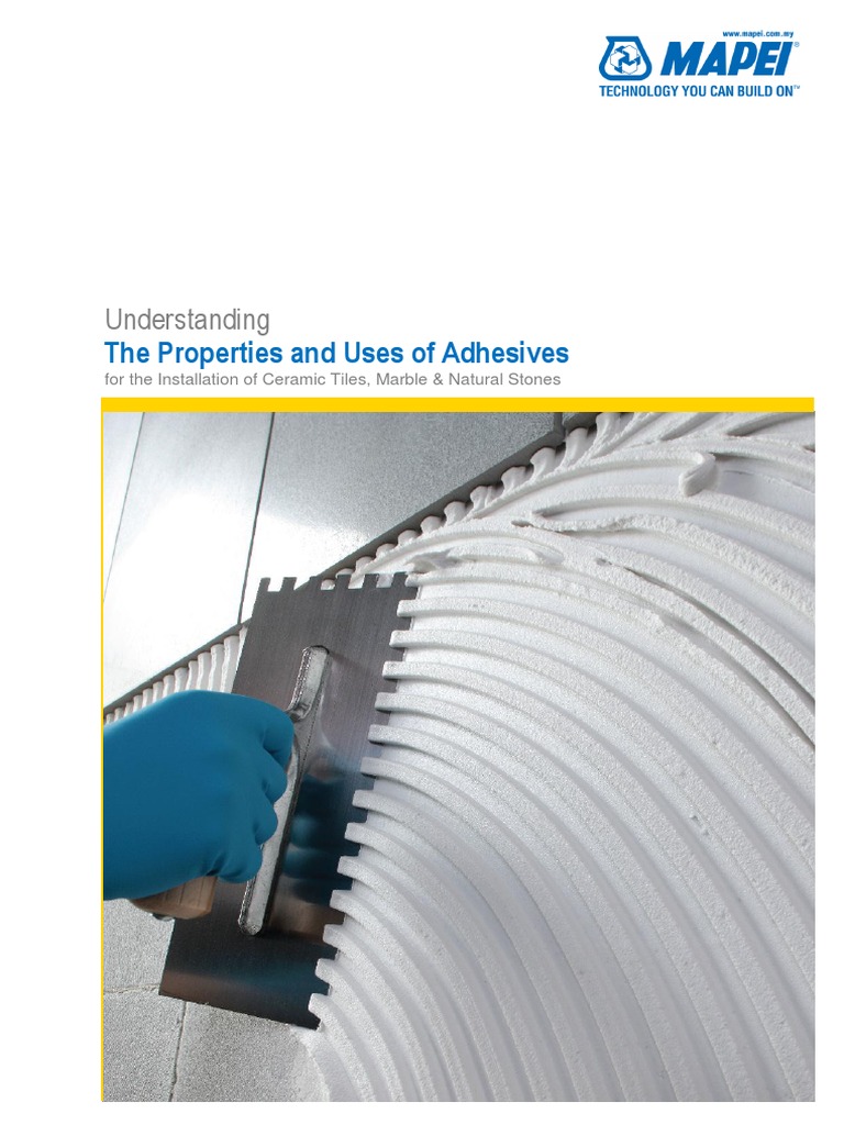 Understanding The Properties and Uses of Adhesives PDF Concrete Tile