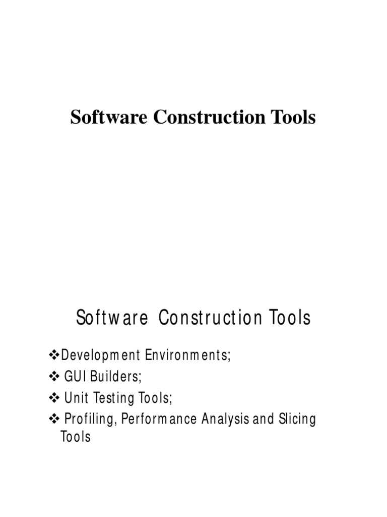 Module3 Software Construction Tools PDF Integrated Development