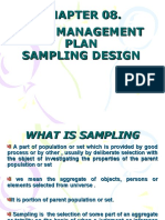 Data Management Plan Sampling Design