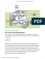 Flow Control Valve Regulate Speed