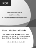 Normal Distribution: Statistics and Probability Topic #4