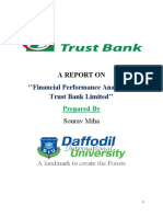 'Financial Performance Analysis of Trust Bank Limited'': A Report On