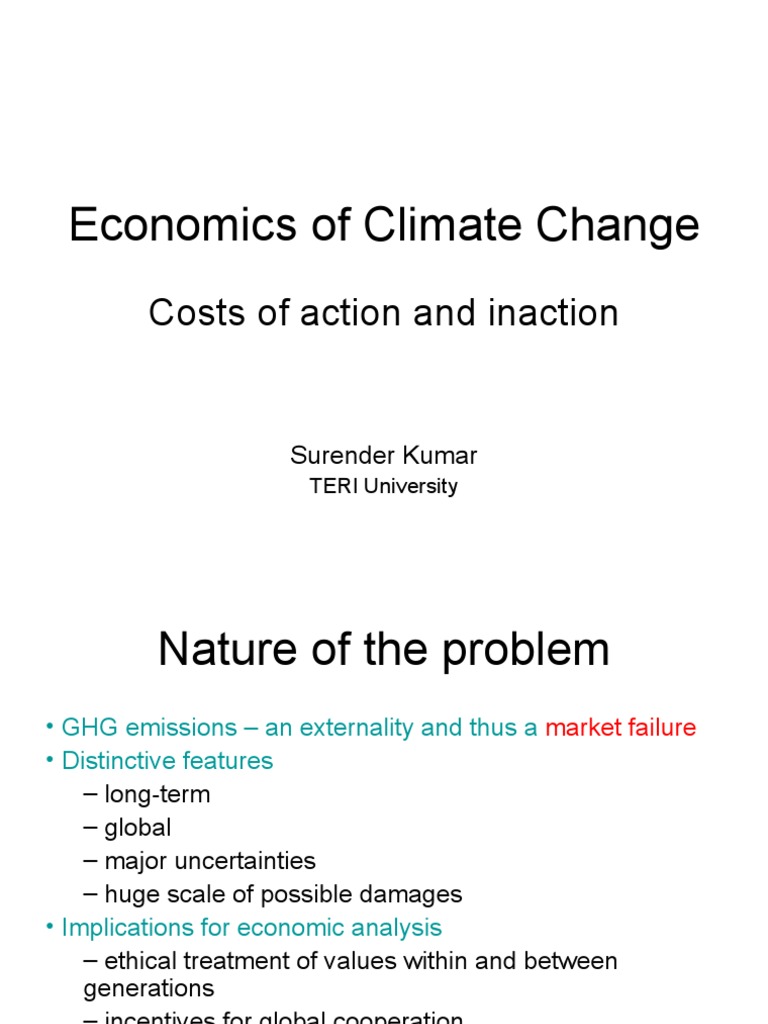 Economics of Climate Change - Intro | PDF | Economics Of Global Warming ...