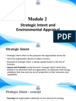 Strategic Intent and Environmental Analysis